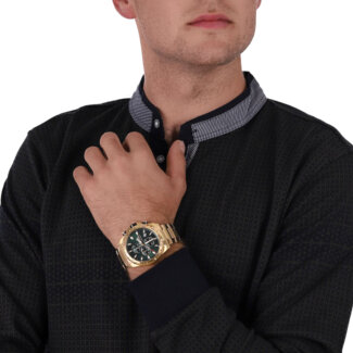 Montre Chronographe Homme, Acier inoxydable doré FESTINA F20541/3 portée