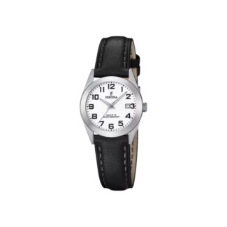 Montre Classique Femme Acier inoxydable et Cuir noir FESTINA F20447/1