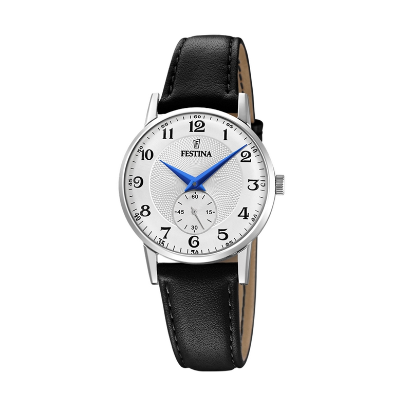 Montre Classique Femme Acier inoxydable et Cuir noir FESTINA F20570/1