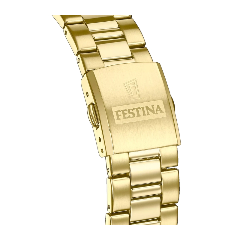 montre-classique-homme-FESTINA-acier-inoxydable-doré-F20555-2-bracelet Montre Classique Homme Acier inoxydable doré FESTINA F20555/2, bracelet