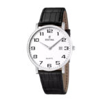 Montre classique Homme Acier inoxydable et cuir noir FESTINA F16476/1