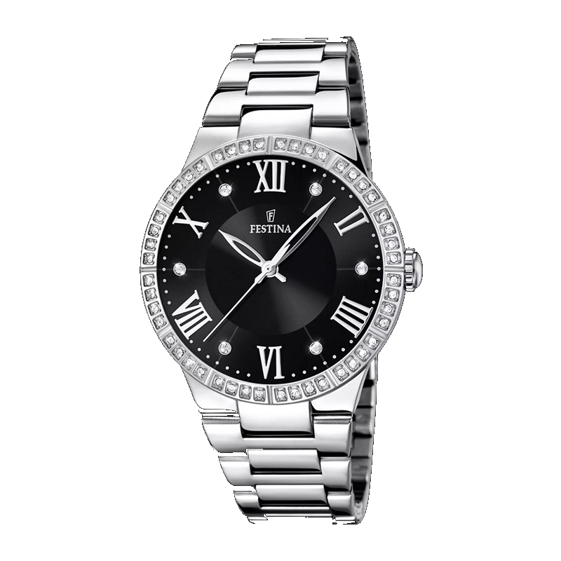 Montre Femme Acier inoxydable et cadran noir FESTINA F16719/2