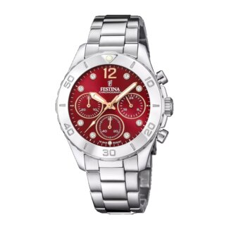 Montre » Boyfriend » Femme Acier inoxydable et cadran rouge FESTINA F20603/2