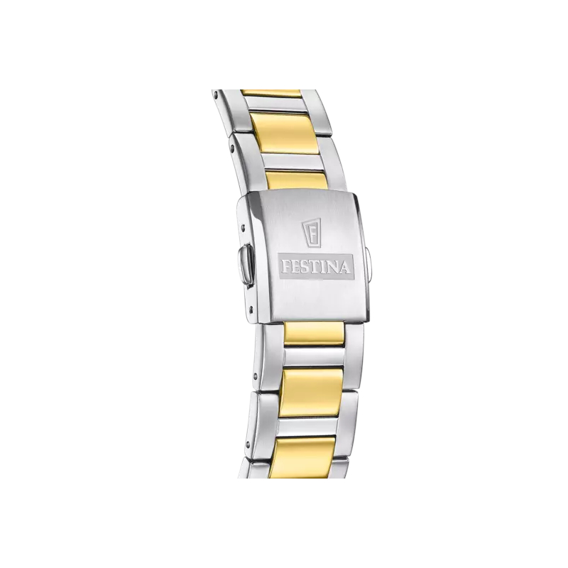 montre-solaire-homme-FESTINA-acier-inoxydable-bicolore-F20657-1-bracelet Montre Solaire Homme Acier inoxydable bicolore FESTINA F20657/1, bracelet