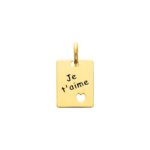 Pendentif Cœur » je t’aime » Plaqué Or ROBBEZ MASSON