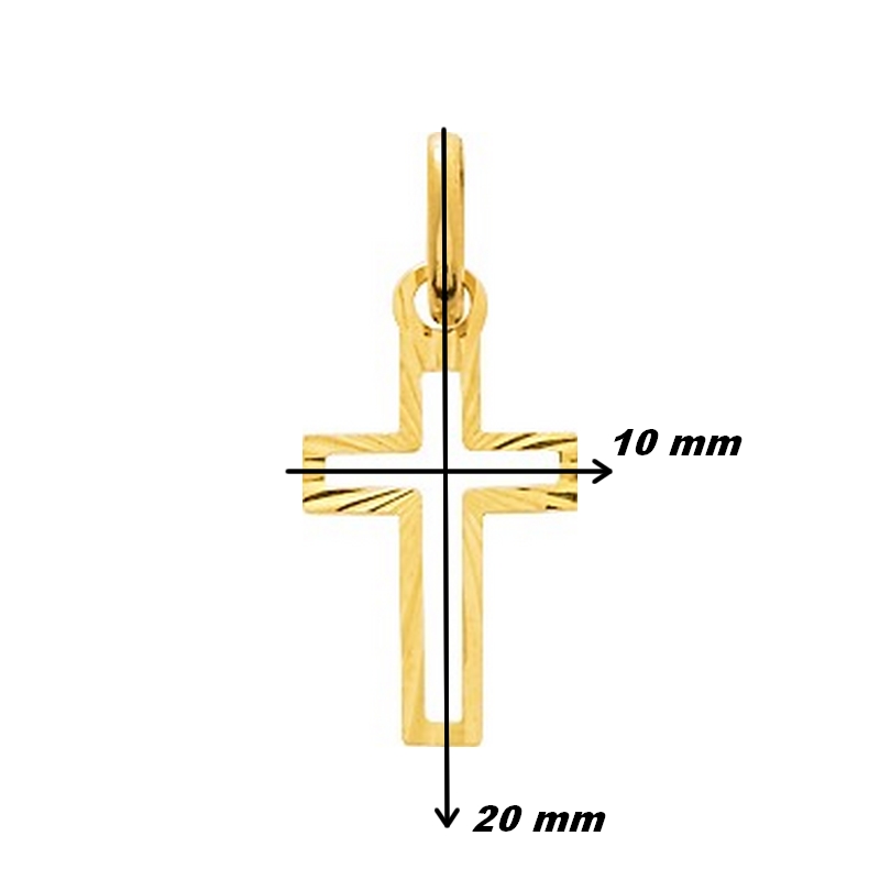 pendentif-croix-or-jaune-750-robbez-masson-20812-dimensions Pendentif Croix Or jaune 750/1000 ROBBEZ MASSON, dimensions