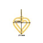 Pendentif Cœur Femme Plaqué Or ROBBEZ MASSON, dimensions