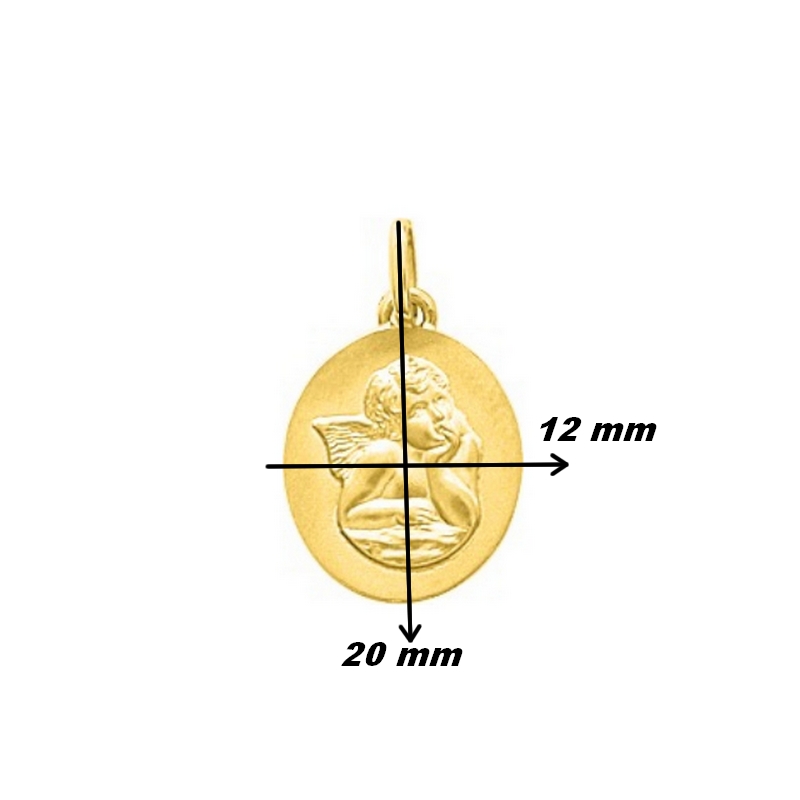 Médaille Ange Or jaune 750/1000 ROBBEZ MASSON, dimensions
