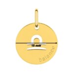Médaille zodiaque Balance Plaqué Or ROBBEZ MASSON, diamètre