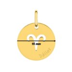Médaille zodiaque Bélier Plaqué Or ROBBEZ MASSON, diamètre