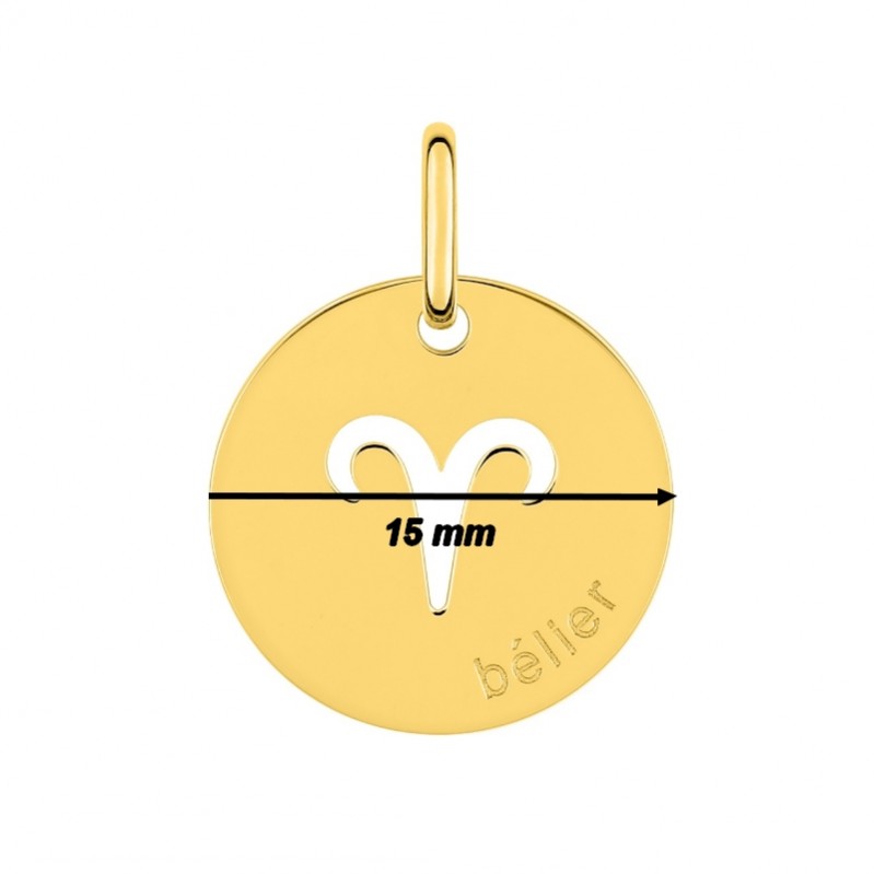 Médaille zodiaque Bélier Plaqué Or ROBBEZ MASSON, diamètre