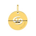 Médaille zodiaque Cancer Plaqué Or ROBBEZ MASSON, diamètre