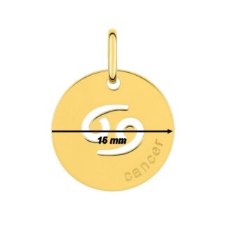 Médaille zodiaque Cancer Plaqué Or ROBBEZ MASSON, diamètre