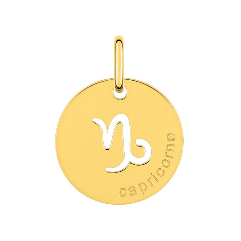 pendentif-medaille-signe-du-zodiaque-capricorne-plaque-or-robbez-masson-136292-10 Médaille zodiaque Capricorne Plaqué Or ROBBEZ MASSON