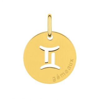 Médaille zodiaque Gémeaux Plaqué Or ROBBEZ MASSON