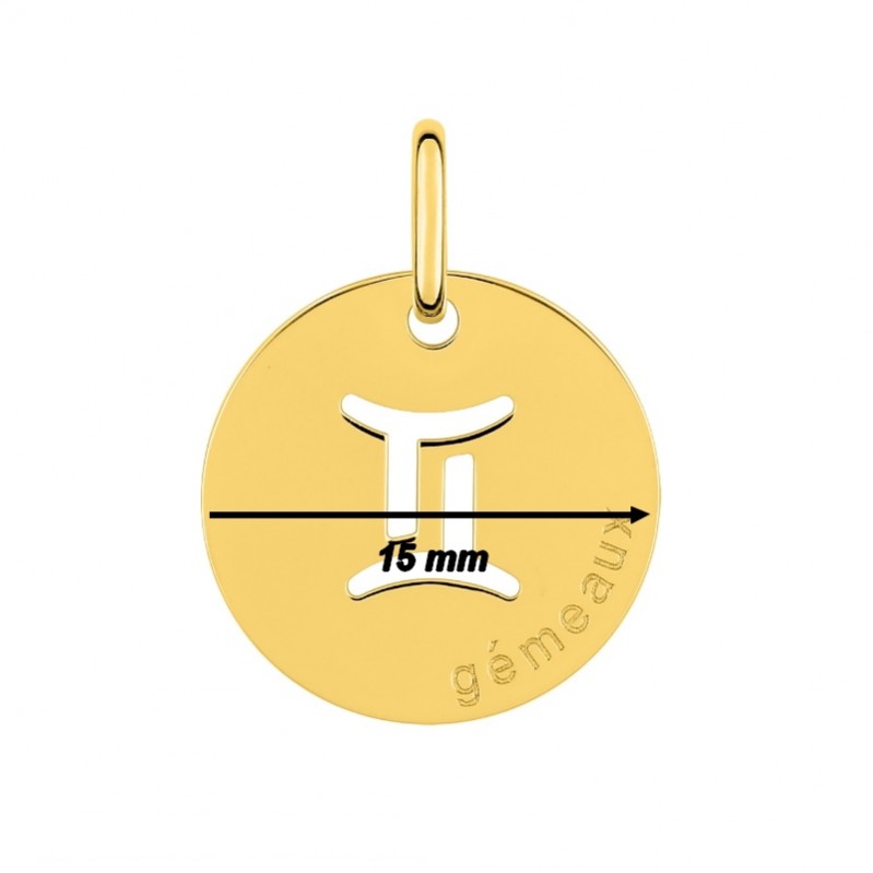 pendentif-medaille-signe-du-zodiaque-gemeaux-plaque-or-robbez-masson-136292-3-diametre Médaille zodiaque Gémeaux Plaqué Or ROBBEZ MASSON, diamètre