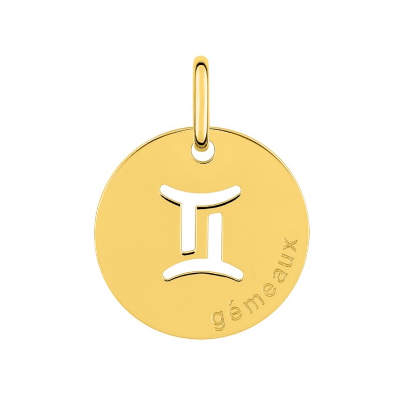pendentif-medaille-signe-du-zodiaque-gemeaux-plaque-or-robbez-masson-136292-3 Médaille zodiaque Gémeaux Plaqué Or ROBBEZ MASSON