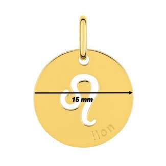 Médaille zodiaque Lion Plaqué Or ROBBEZ MASSON, diamètre