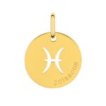 Médaille zodiaque Poissons Plaqué Or ROBBEZ MASSON