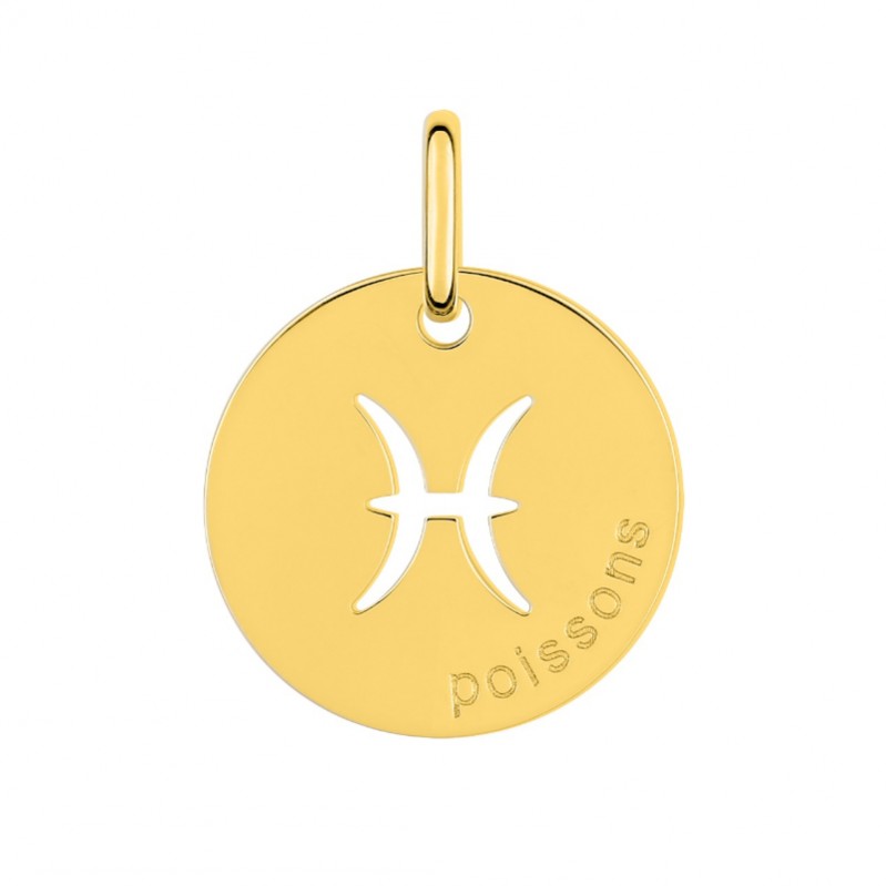 pendentif-medaille-signe-du-zodiaque-poisson-plaque-or-robbez-masson-136292-12 Médaille zodiaque Poissons Plaqué Or ROBBEZ MASSON
