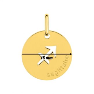 Médaille zodiaque Sagittaire Plaqué Or ROBBEZ MASSON, diamètre