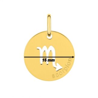 Médaille zodiaque Scorpion Plaqué Or ROBBEZ MASSON