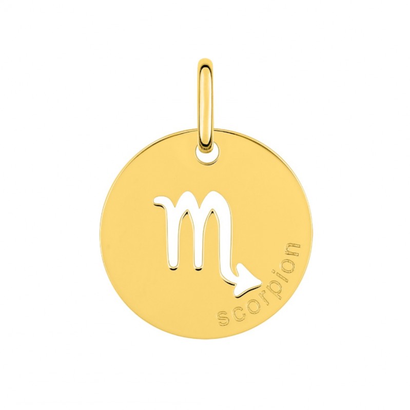 pendentif-medaille-signe-du-zodiaque-scorpion-plaque-or-robbez-masson-136292-8 Médaille zodiaque Scorpion Plaqué Or ROBBEZ MASSON