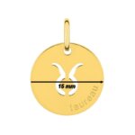 Médaille zodiaque Taureau Plaqué Or ROBBEZ MASSON, diamètre