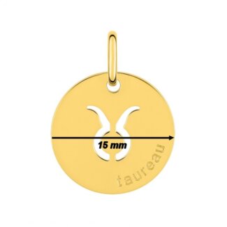Médaille zodiaque Taureau Plaqué Or ROBBEZ MASSON, diamètre
