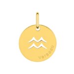 Médaille zodiaque Verseau Plaqué Or ROBBEZ MASSON