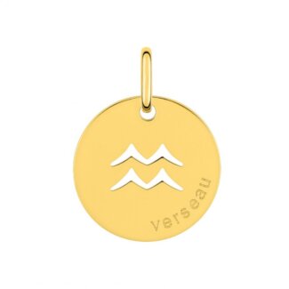 Médaille zodiaque Verseau Plaqué Or ROBBEZ MASSON