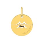 Médaille zodiaque Verseau Plaqué Or ROBBEZ MASSON, diamètre