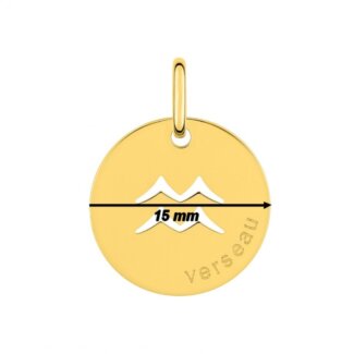 Médaille zodiaque Verseau Plaqué Or ROBBEZ MASSON, diamètre