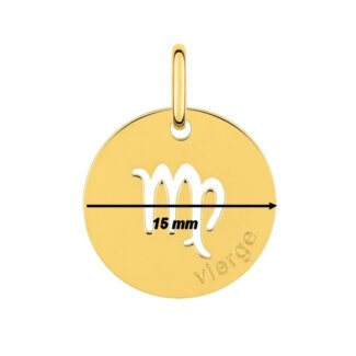 Médaille zodiaque Vierge Plaqué Or ROBBEZ MASSON, diamètre