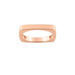 Bague Femme Rectangulaire Plaqué Or rose