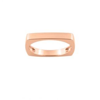 Bague Femme Rectangulaire Plaqué Or rose