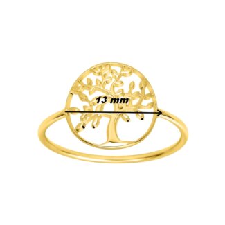 Bague Femme Arbre de vie Plaqué Or ROBBEZ MASSON, diamètre