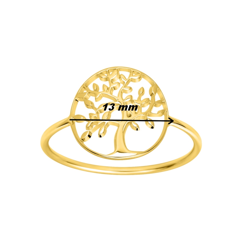 bague-femme-arbre-de-vie-plaqué-or-ROBBEZ-MASSON-137684-diamètre Bague Femme Arbre de vie Plaqué Or ROBBEZ MASSON, diamètre