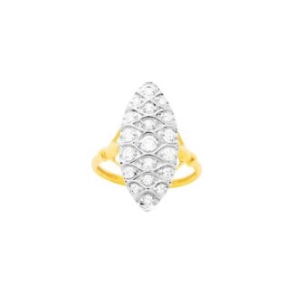 Bague Femme Marquise Plaqué Or et oxydes de zirconium ROBBEZ MASSON