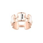 Bague Femme Originale Plaqué Or rose et Ivoire synthétique ROBBEZ MASSON, largeur