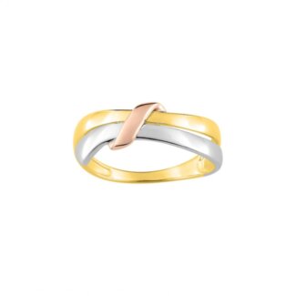 Bague Femme Plaqué Or tricolore et Rhodium ROBBEZ MASSON