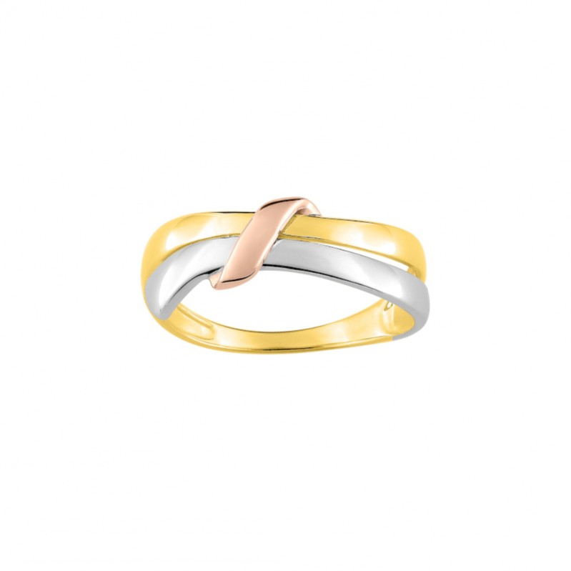 bague-femme-plaqué-or-tricolore-ROBBEZ-MASSON-137724 Bague Femme Plaqué Or tricolore et Rhodium ROBBEZ MASSON