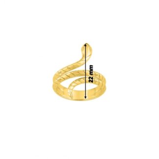 Bague Femme Serpent Plaqué Or ROBBEZ MASSON, largeur