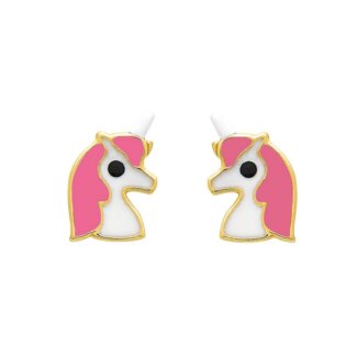 Boucles d'oreilles Enfant Licorne Or jaune 750/1000 ROBBEZ MASSON