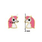 Boucles d'oreilles Enfant Licorne Or jaune 750/1000 ROBBEZ MASSON, dimensions
