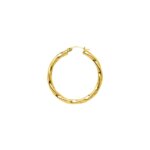 Boucles d’oreilles créoles Femme Plaqué Or torsadées ROBBEZ MASSON