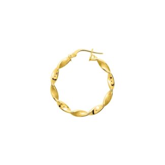 Boucles d’oreilles créoles Femme Plaqué Or vrillée ROBBEZ MASSON