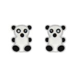 Boucles d'oreilles Enfant Panda Argent rhodié 925/1000 ROBBEZ MASSON