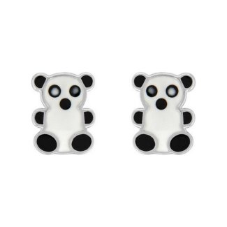 Boucles d'oreilles Enfant Panda Argent rhodié 925/1000 ROBBEZ MASSON