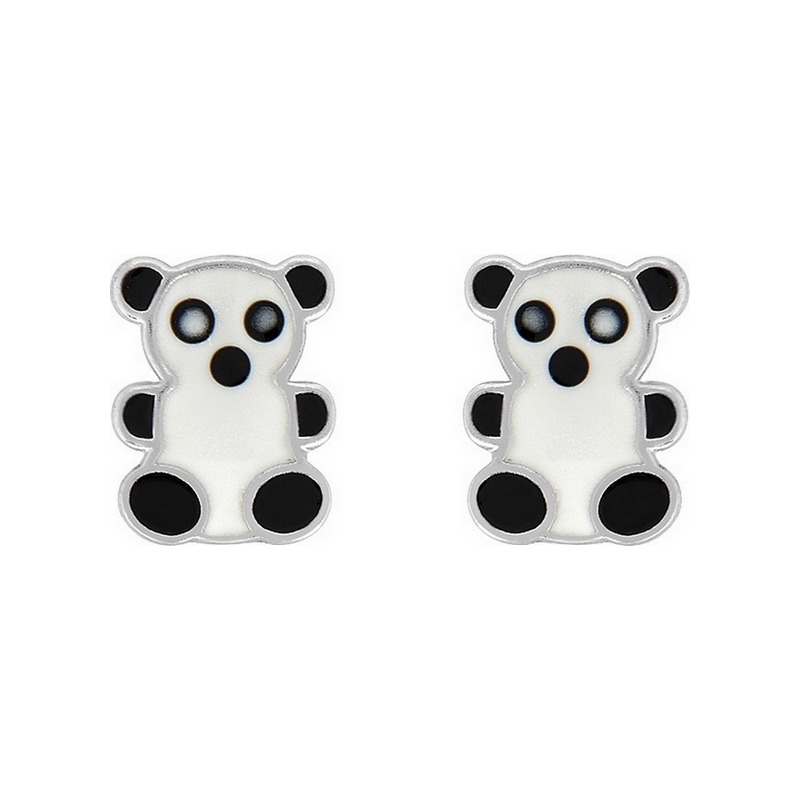 boucles-d-oreilles-enfant-argent-rhodié-panda-robbez-masson-335879 Boucles d'oreilles Enfant Panda Argent rhodié 925/1000 ROBBEZ MASSON